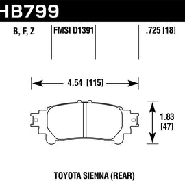 Hawk Performance HB799Z.597 Performance Ceramic Disc Brake Pad HB799Z.597