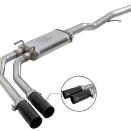 aFe Rebel Series 3in to 2.5in 409 SS Cat-Back Exhaust w/ Black Tips 09-18 GM Silverado/Sierra 5.4L 49-44098-B