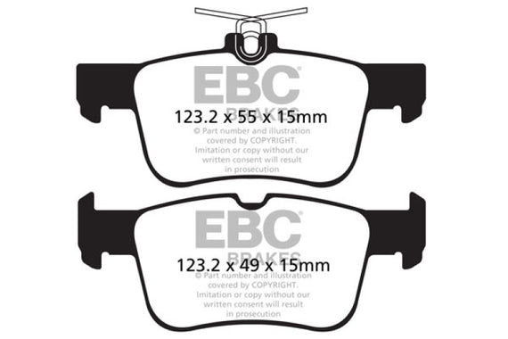 For Ford Fusion 2013-2019 EBC DP32160C Redstuff Ceramic Low Dust Rear Brake Pads DP32160C