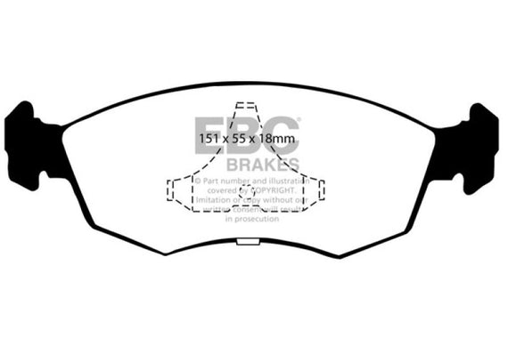 EBC 85-89 Mercury Merkur Scorpio 2.9 Redstuff Front Brake Pads DP3605/2C
