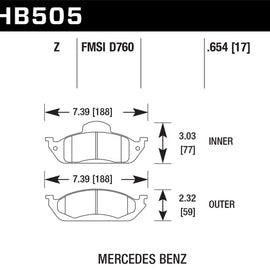 Hawk Performance Ceramic Street Brake Pads HB505Z.654