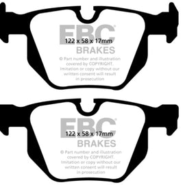EBC 06-12 BMW 335i 3.0T (E90/E92/E93) Bluestuff Rear Brake Pads DP51588NDX