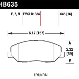 Hawk HPS Street Brake Pads HB635F.645