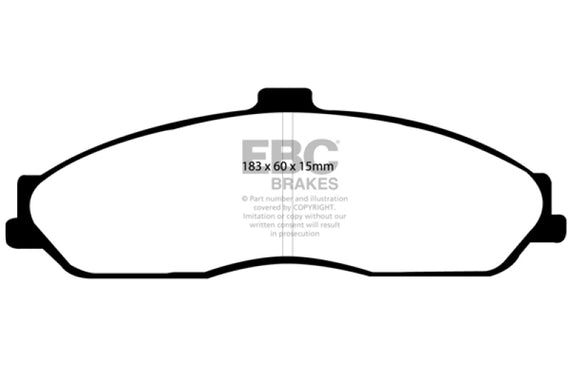 For Chevy Corvette 1997-2013 EBC DP41162R Yellowstuff Front Brake Pads DP41162R