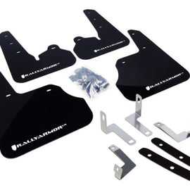 Rally Armor Mud Flaps Guards for 12-16 Impreza 4/5 Doors (Black w/White Logo) MF22-UR-BLK/WH