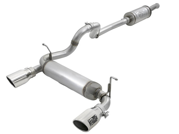 aFe Rebel Series 2.5in 409 SS Cat-Back Exhaust w/ Polished Tips 2018+ Jeep Wrangler (JL) V6 3.6L 49-48066-P