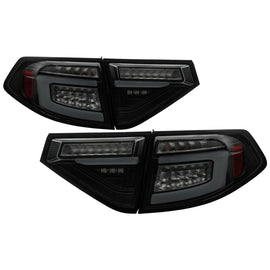 Spyder 08-14 Subara for Impreza WRX Hatchback LED Tail Lights Seq Signal Blk Smo 5086747