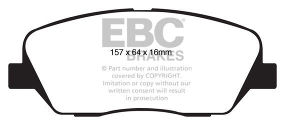 EBC 08-11 Kia Borrego 3.8 Ultimax2 Front Brake Pads UD1385