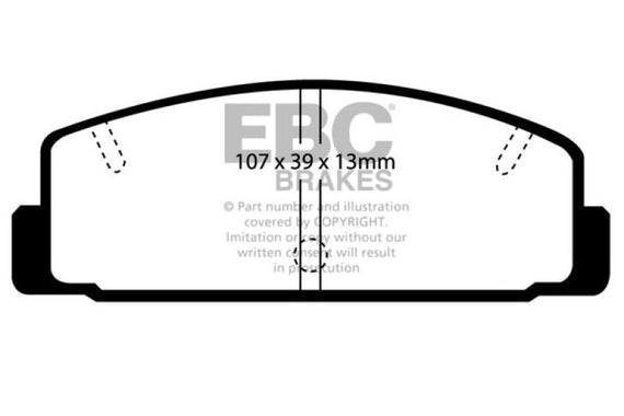 EBC DP4729R YELLOWSTUFF ULTIMATE RACE BRAKE PADS - REAR DP4729R