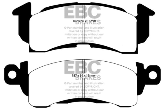 EBC 73-74 Buick Apollo 4.1 Greenstuff Front Brake Pads DP21145