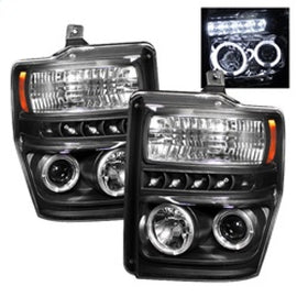 Spyder Ford F250/350/450 Super Duty 08-10 Projector Headlights - LED Halo -Black 5010575