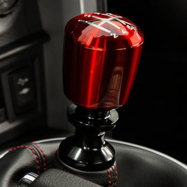 Raceseng Ashiko Shift Knob (Gate 2 Engraving) Cadillac CTS-V / Corvette C6 Adapter - Red Translucent 08311RT-08012-081205