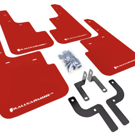 Rally Armor 10-19 Mitsubishi Outlander Sport/ASX/RVR Red UR Mud Flap w/ White Logo MF33-UR-RD/WH
