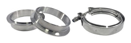 Torque Solution Stainless Steel V-Band Clamp & Flange Kit - 2.25in (57mm) TS-VBK-225