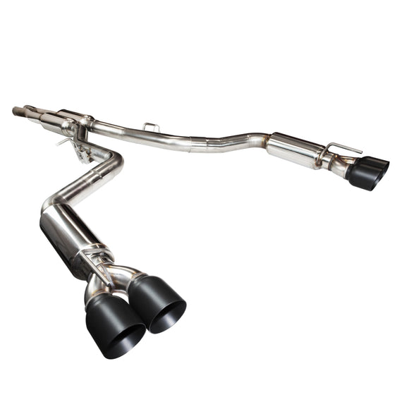 Kooks 2015+ Dodge Challenger Hellcat 3in Competition Cat-Back Exhaust 4in Black Slash Cut Tips 31634310