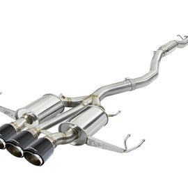 aFe Takeda 3in 304 SS Cat-Back Exhaust w/ Carbon Fiber Tips 17-18 Honda Civic Type R L4 2.0L (t) 49-36623-C