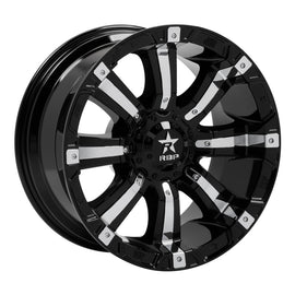 RBP 94R 20x9.0 6x139.7 BP / 4.5 BS -12mm Offset 78mm CB (Hub Centric) Black w/Chrome Inserts Wheel 94R-2090-82-12BP