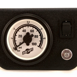 Air Lift Single Needle Gauge W/ 2in Lighted Panel - 100 PSI 26156