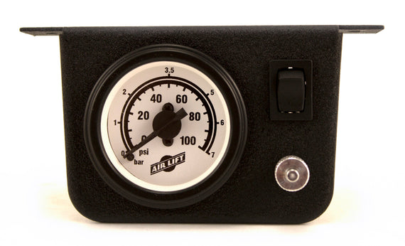 Air Lift Single Needle Gauge W/ 2in Lighted Panel - 100 PSI 26156