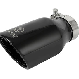 aFe Takeda 304 Stainless Steel Clamp-On Exhaust Tip 2.5in.Inlet / 4in Outlet - Black 49T25404-B08