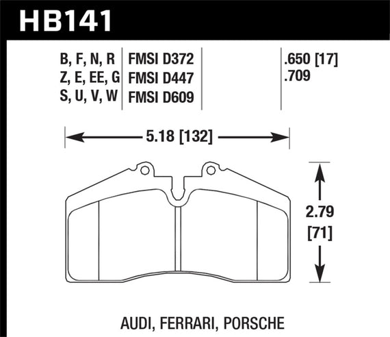 Hawk DTC-60 Disc Brake Pads - HB141G.650 HB141G.650