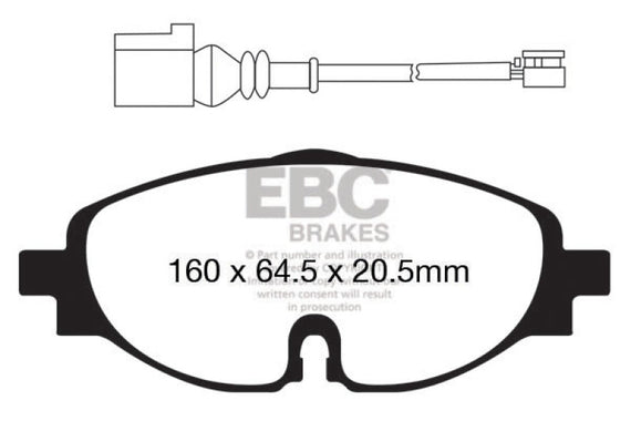 EBC Brakes DP32150C EBC Redstuff Ceramic Low Dust Brake Pads EBC Redstuff Cerami DP32150C