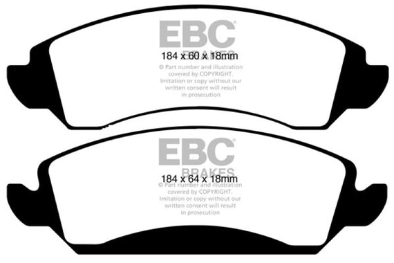 EBC DP41830R YELLOWSTUFF ULTIMATE RACE BRAKE PADS - FRONT DP41830R