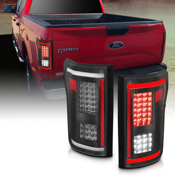 Anzo 311286 Black Smoke Lens LED Tail Lights G2 for 15-17 Ford F-150 311286