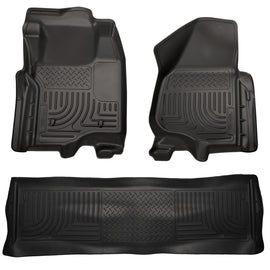 Husky Liners Weatherbeater Front & 2nd Seat Floor Liners Footwell Coverage 98711