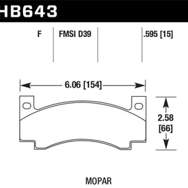 Hawk Performance HB643F.595 HPS Disc Brake Pad HB643F.595