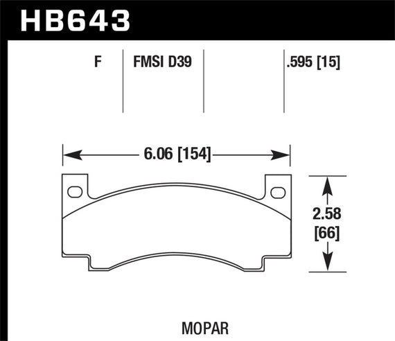 Hawk Performance HB643F.595 HPS Disc Brake Pad HB643F.595