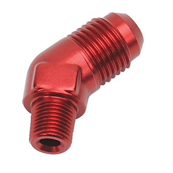 Russell Performance -6 AN MALE X 1/8in NPT MALE 45 DEG (Red) 660104