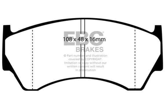 EBC 95-97 Nissan Sentra 1.6 Yellowstuff Front Brake Pads DP41044R