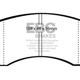 EBC Front Redstuff Ceramic Low Dust Brake Pads for Sentra SE 98-99 2.0L SR20DE DP31044C