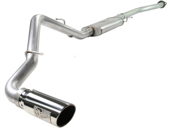 aFe MACHForce XP Exhaust SS-409 Cat-Back w/ 304SS Polished Tip 04-07 GM Trucks 1500 V6/V8 49-44013-P