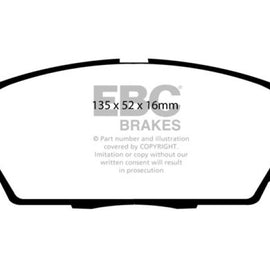 EBC 07-11 Acura CSX (Canada) 2.0 Type S Bluestuff Front Brake Pads DP51254NDX