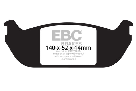 EBC 03-06 Lincoln Aviator 4.6 Greenstuff Rear Brake Pads DP61686