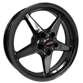 RACE STAR 92 DRAG STAR 18X5 5X4.75 -6 CB3.07 BLACK CHROME 1 RIM