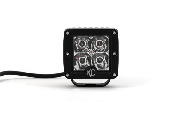 KC HiLiTES C-Series 3in. C3 LED Light Amber 12w Spot Beam (Single) - Black 1315