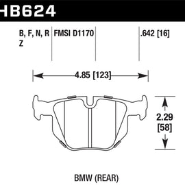 Hawk High Performance Street - HPS 5.0 Disc Brake Pads - HB624B.642 HB624B.642