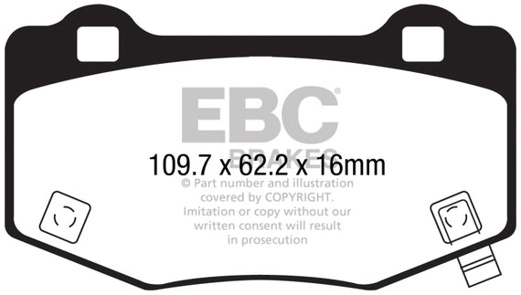 EBC 2015+ Ford Mustang GT350 Orangestuff Rear Brake Pads DP93056