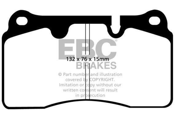EBC Yellow Stuff Front Brake Pads for 04-12 Aston Martin DB9 5.9L - DP41908R DP41908R