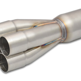 Vibrant 4-1 SS Merge Collectors (1-3/4in Inlet Slipover ID 2-1/2in Merge Outlet OD) Single Unit 10302