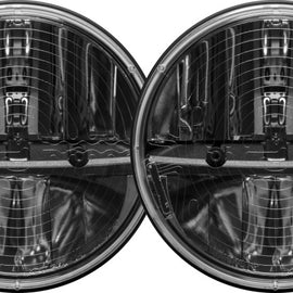 Rigid Industries 7in Round Headlights w/ Heated Lens & H13 to H4 Adaptors - Set of 2 55005