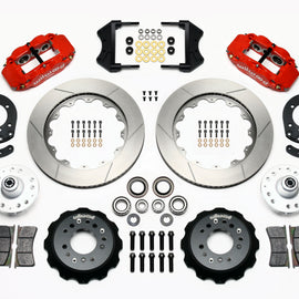 Wilwood Narrow Superlite 6R Front Hub Kit 14.00in Red 1965-1969 Mustang Drum Spindle 140-12638-R