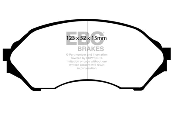 EBC 99-02 Mazda Protege 1.6 Greenstuff Front Brake Pads DP21302