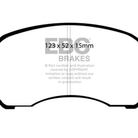 EBC 99-02 Mazda Protege 1.6 Yellowstuff Front Brake Pads DP41302R