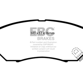 EBC 98-02 Kia Sportage 2.0 Greenstuff Front Brake Pads DP61404