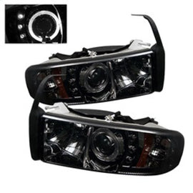 Spyder Ram 1500 94-01 / 2500/3500 94-02 Projector Headlights  - LED Halo - Smoke 5010100