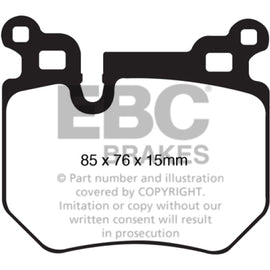 EBC Red Stuff Rear Brake Pads for 08-10 BMW 135i 3.0L Twin Turbo - DP31996C DP31996C